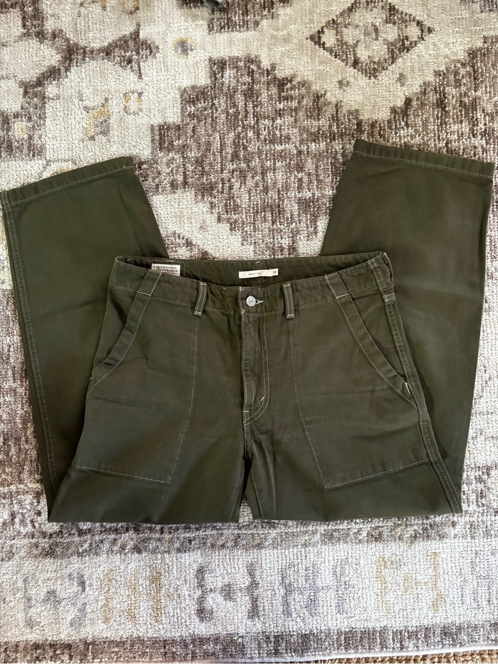 Levi's Baggy Dad Green Utility Pants